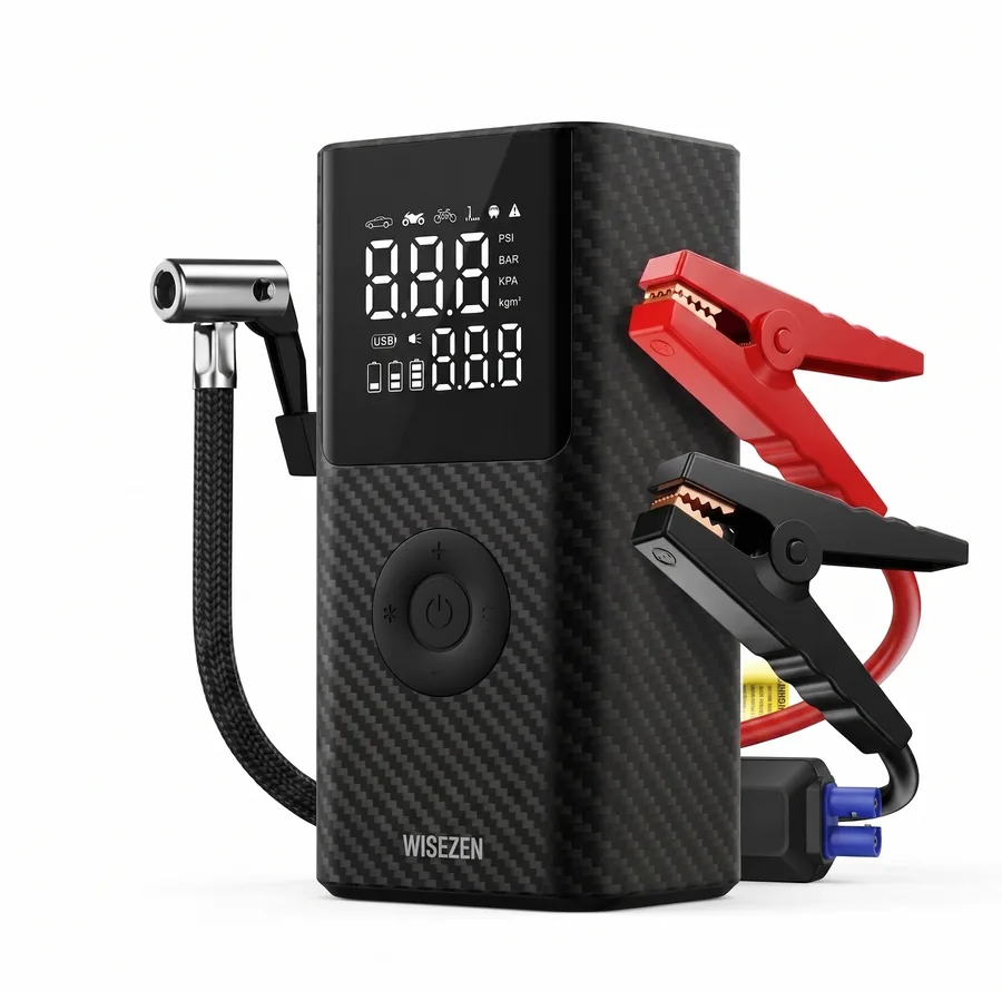 Máy bơm lốp kiêm kích bình WiseZen PZD02S